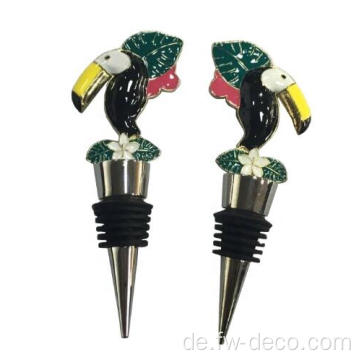 Custom Tropical Toucan Champagner Weinflaschenstopper